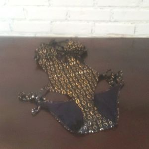 GUESS mono-kini black and gold